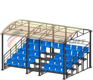 Купить Трибуна для зрителей 5 рядов на 42 места с навесом и перилами в Нефтекамске 