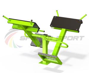 Купить Уличный тренажер сдвоенный для разгибательных мышц спины и больших ягодичных мышц в Нефтекамске 