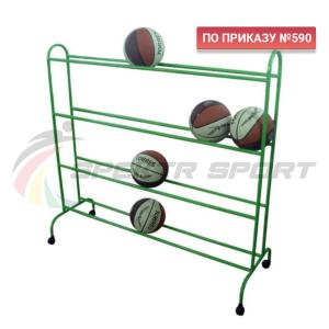 Купить Тележка для мячей мобильная 4 уровня ХИ-МТ14 в Нефтекамске 