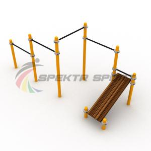 Купить Каскад турников со скамьей для пресса Воркаут SP WRK-12_76mm в Нефтекамске 