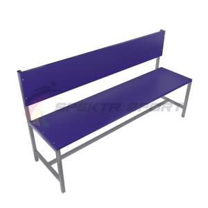 Купить Скамейка для раздевалок со спинкой (цельная) 2000 мм ЛДСП в Нефтекамске 