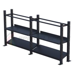 Купить Модульный стеллаж для гантелей, гирь и медболов 2580х430х1200 (2 секции) в Нефтекамске 