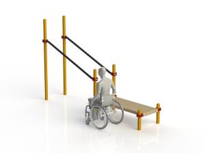 Купить Брусья параворкаут в подъем со скамьей WRK-D14_76mm в Нефтекамске 