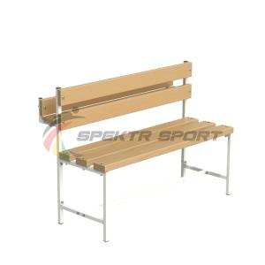 Купить Скамейка для раздевалок со спинкой и лотком (разборная) 1500 мм в Нефтекамске 