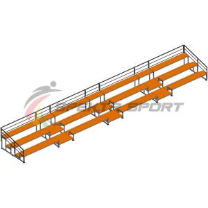 Купить Трибуна для зрителей 3 ряда на 66 мест с перилами в Нефтекамске 