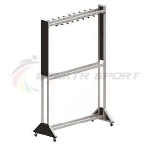 Купить Стеллаж для лыж мобильный + вешалка для палок на 20 пар Медиум-2М+ в Нефтекамске 