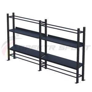 Купить Модульный стеллаж для гантелей, гирь и медболов 3780х430х1950 (2 секции) в Нефтекамске 