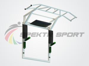 Купить Турник-брусья-пресс на раме Прометей цельносварной с доп. хватами цв. белый в Нефтекамске 