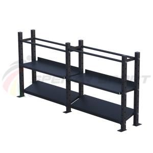 Купить Модульный стеллаж для гантелей, гирь и медболов 3780х430х1200 (2 секции) в Нефтекамске 