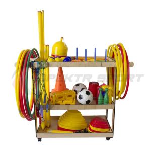 Купить Тележка деревянная со спортинвентарем передвижная в Нефтекамске 