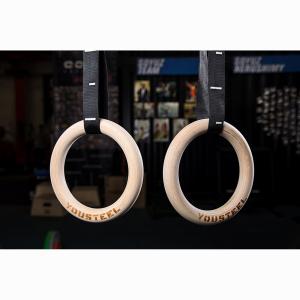 Купить Кольца гимнастические 32 мм черные стропы в Нефтекамске 