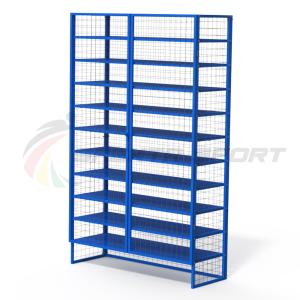 Купить Стеллаж для хранения инвентаря закрытый 1240х440х2000 (разборный) 11 полок в Нефтекамске 