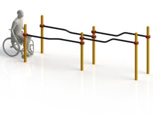 Купить Брусья параворкаут изогнутые разноуровневые WRK-D10_76mm в Нефтекамске 