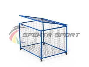 Купить Корзина для хранения мячей передвижная металлическая (сетка) в Нефтекамске 