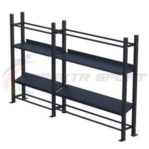 Купить Модульный стеллаж для гантелей, гирь и медболов 3180х430х1950 (2 секции) в Нефтекамске 