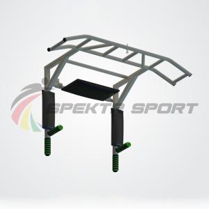 Купить Турник-брусья-пресс Прометей цельносварной с доп. хватами цв. серый в Нефтекамске 