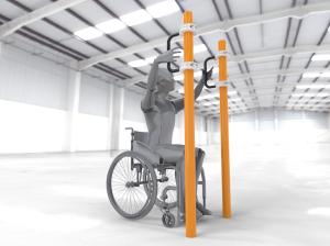 Купить Брусья параворкаут для подтягивания на коляске WRK-D07_76mm в Нефтекамске 